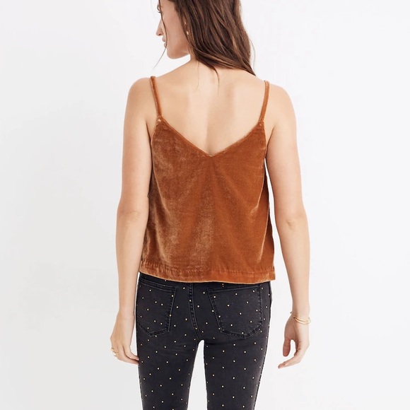 Madewell Velvet Button-Down Cami - Picture 2 of 7